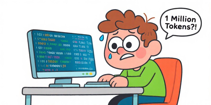 程序员面对百万 Token 的趣味插图