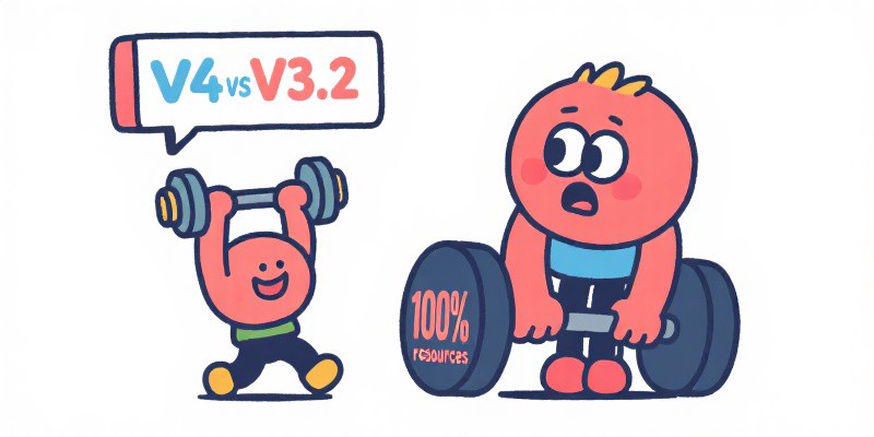V3.2 与 V4 效率数据对比趣味插图